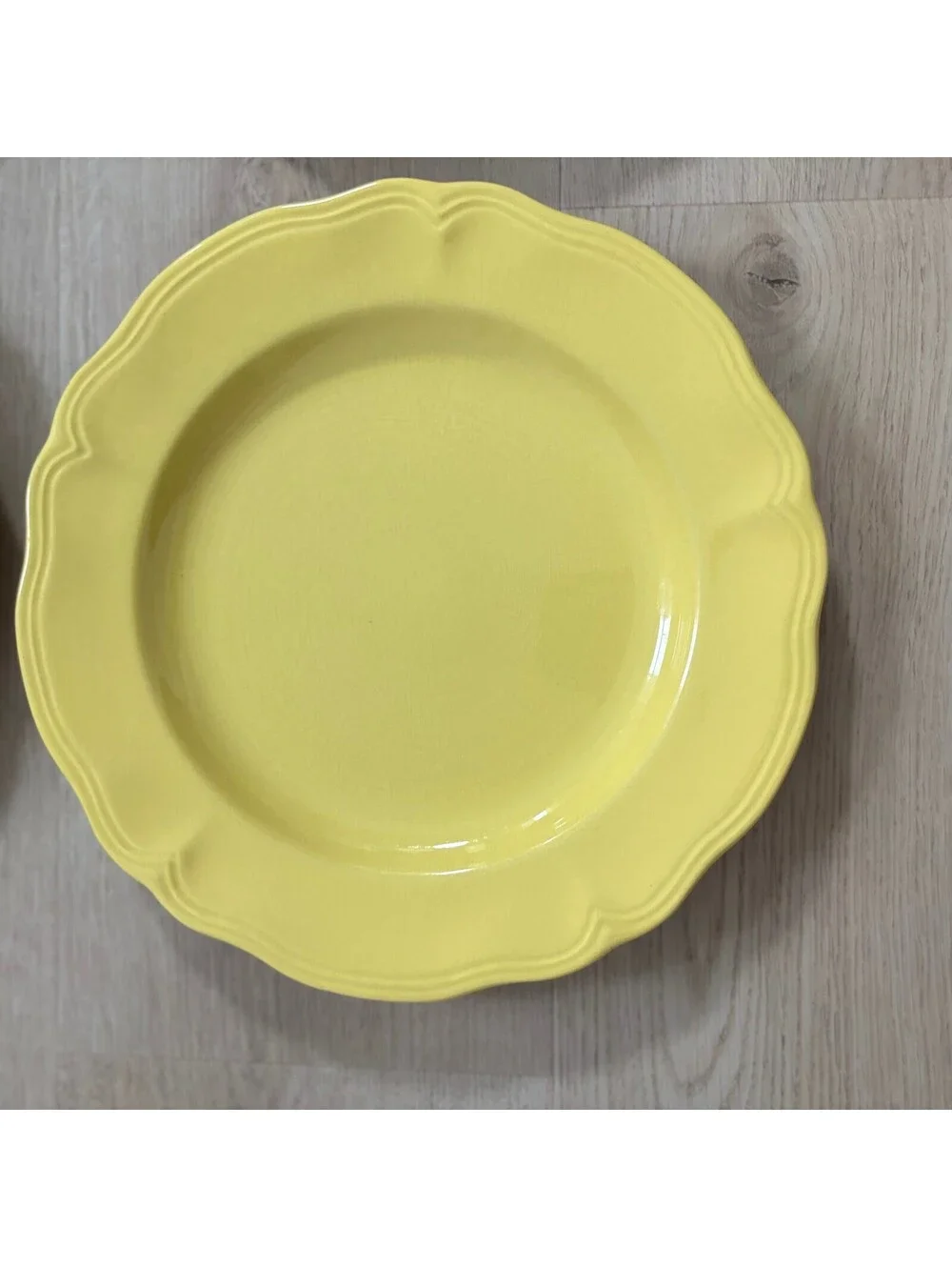 (4) Sears Federalist Buttercup Vintage Yellow 4239 Set of 4 Dinner Plates 10